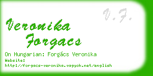 veronika forgacs business card